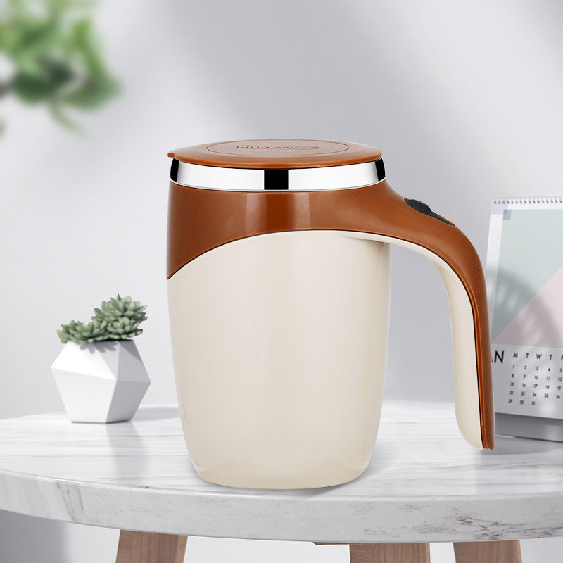 Self Stirring Coffee Cup Brown