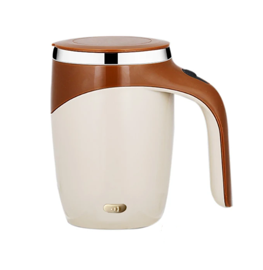 Self Stirring Coffee Cup Brown Rechargeable