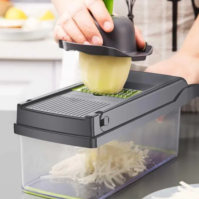 Vegetable Chopper in use